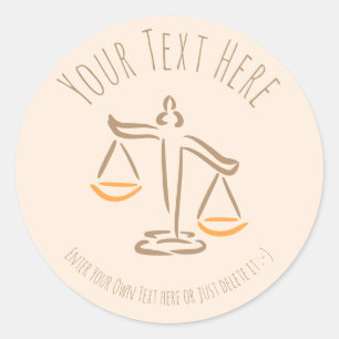 Sticker Rond Avocat   Procureur   Juge   Cabinet d'avocats / Bu