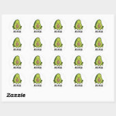 Sticker Rond Avocatoad Drôle Avocado Toad Pun (Feuille)