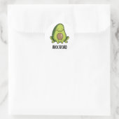 Sticker Rond Avocatoad Drôle Avocado Toad Pun (Sac)