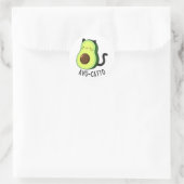 Sticker Rond Avocatto Drôle Avocado Pun de chat (Sac)
