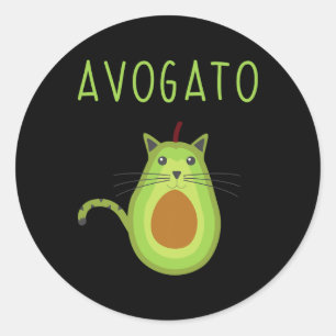 Sticker Rond Avogato Cinco De Mayo Don Cinco De Meow Cat Avoca