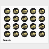 Sticker Rond avoir de la chance au kentucky (Feuille)