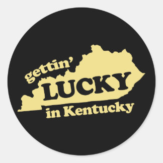 Sticker Rond avoir de la chance au kentucky