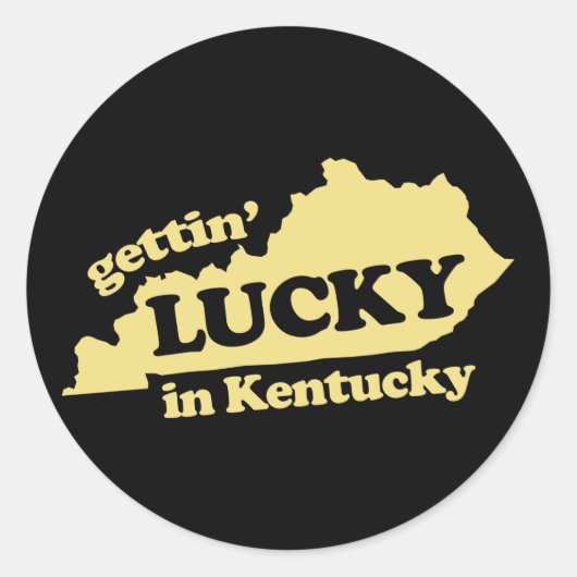 Sticker Rond avoir de la chance au kentucky (Devant)