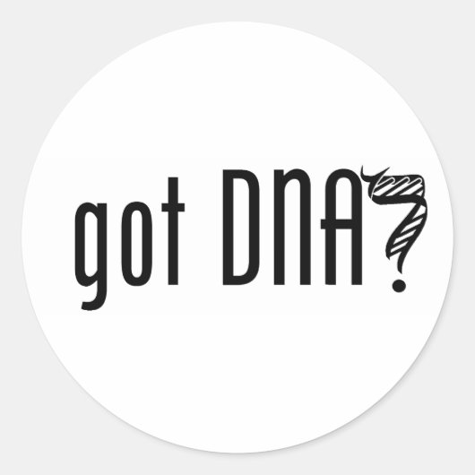Sticker Rond avoir de l'ADN ? (Devant)