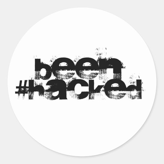 Sticker Rond Avoir été piraté (Devant)