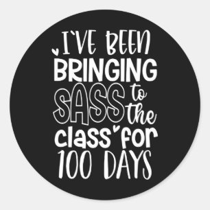 Sticker Rond Avoir Porté S'À La Cl 100 Jours D'Enseignement À L