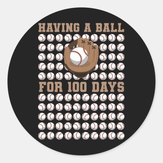 Sticker Rond Avoir Un Bal Pour 100 Jour D'École 100E Jours Bys (Devant)