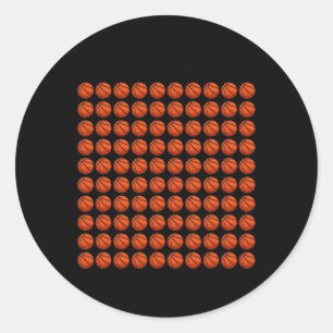 Sticker Rond Avoir une balle pour 100 jours Garçons Basketball