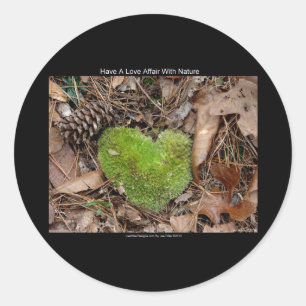 Sticker Rond Avoir une liaison avec des cadeaux de coeur de mou