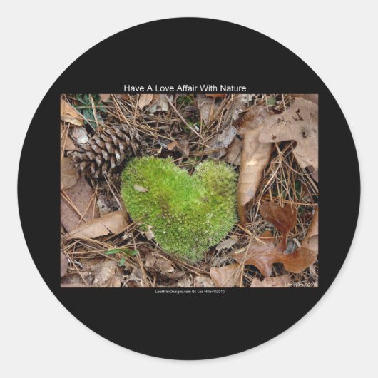 Sticker Rond Avoir une relation d'amour avec la nature Dons de  (Devant)