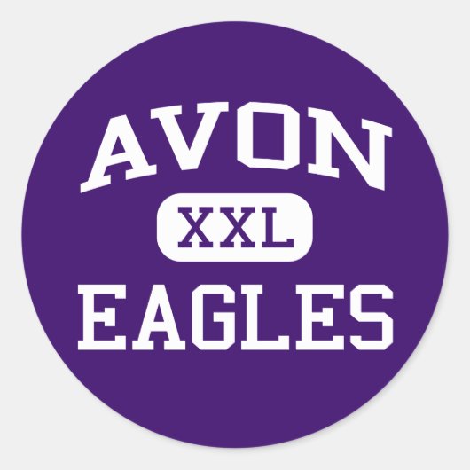 Sticker Rond Avon - Eagles - Avon High School - Avon Ohio (Devant)
