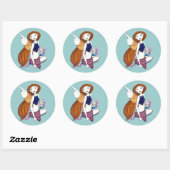 Sticker Rond avril (Feuille)