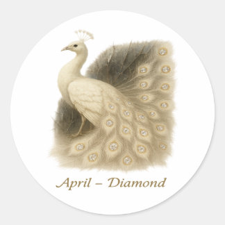 Sticker Rond Avril - Peacock Diamond