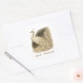 Sticker Rond Avril - Peacock Diamond (Enveloppe)