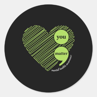 Sticker Rond Awareness You Problem, Mental Health Awareness