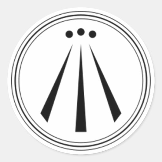 Sticker Rond Awen (plat) (Devant)