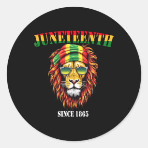 Sticker Rond Awesome Lion Junetdix Cool Histoire des Noirs Juin