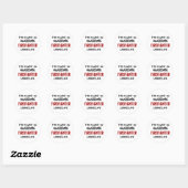 Sticker Rond Awesome pompier Funny pompier (Feuille)