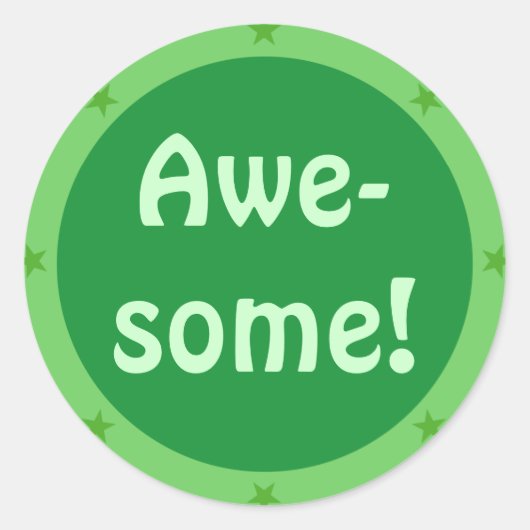 Sticker Rond Awesome - Série de chevalets de l'enseignant (Devant)