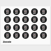 Sticker Rond Awesome Since 2017 8th Birthday Rainbow Born In 20 (Feuille)