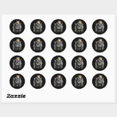 Sticker Rond Awesome Steampunk Cat  (Feuille)
