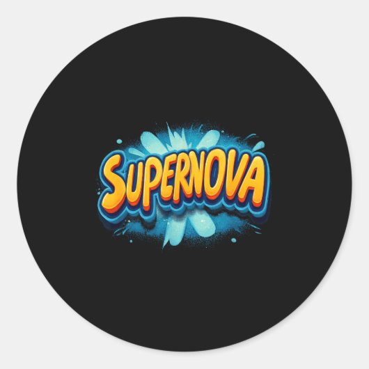 Sticker Rond Awesome Supernova Costume For Boys And Girls (Devant)
