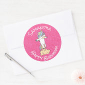 Sticker Rond Awesome Tendance Unicorn (Enveloppe)