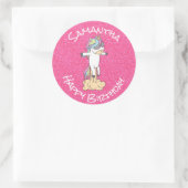 Sticker Rond Awesome Tendance Unicorn (Sac)