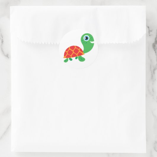 Sticker Rond Awesome Turtle (Sac)