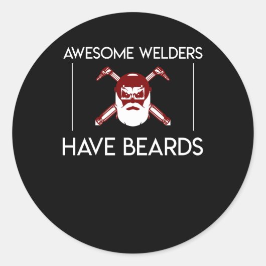 Sticker Rond Awesome Welder Welder Shirt (Devant)