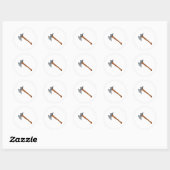 Sticker Rond Ax de bataille (Feuille)