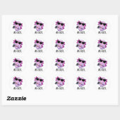 Sticker Rond Ax-olotl Funny Animal Axolotl Pun (Feuille)