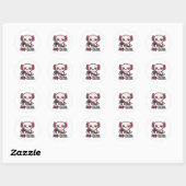 Sticker Rond Ax-Olotl ! Pun Axolotl mignon (Feuille)