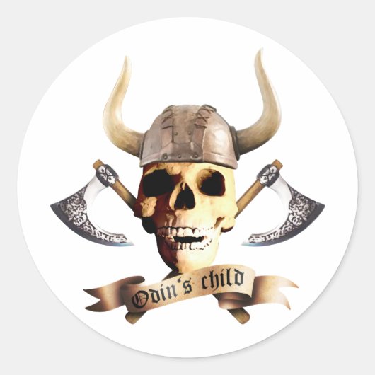 Sticker Rond Axe d'Odin (Devant)