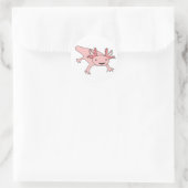 Sticker Rond Axolotl Cute Salamander (Sac)