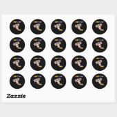 Sticker Rond Axolotl - Drapeau arc-en-ciel LGBT Pride (Feuille)