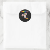 Sticker Rond Axolotl - Drapeau arc-en-ciel LGBT Pride (Sac)