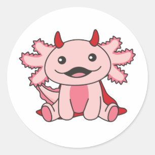 Sticker Rond Axolotl Halloween