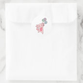 Sticker Rond Axolotl Mouches D'Animal Douce Avec Ballons Vers L (Sac)