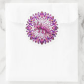 Sticker Rond Axolotl rose pourpre (Sac)
