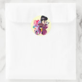 Sticker Rond Ayaka dans la ville de Harajuku (Sac)