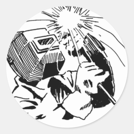 Sticker Rond Ayez l'amusement dans votre compartiment, je (Devant)