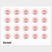 Sticker Rond Ayez un Ballotin de Valentines Poppin (Feuille)