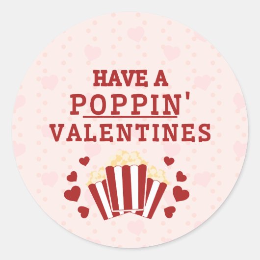 Sticker Rond Ayez un Ballotin de Valentines Poppin (Devant)