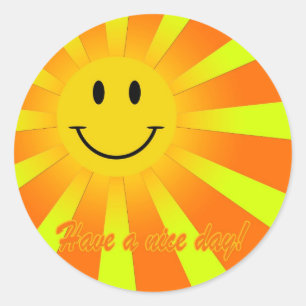 Sticker Rond Ayez un beau jour !