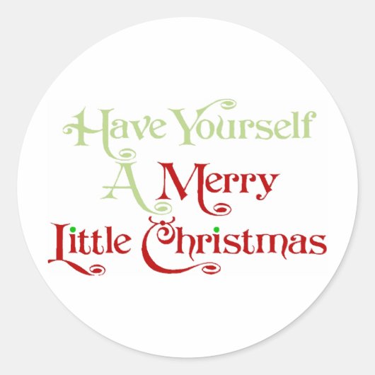 Sticker Rond Ayez Un Joyeux Petit Noël (Devant)