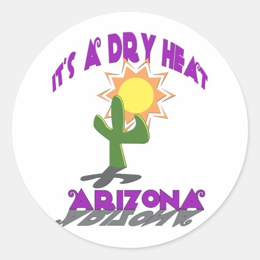 Sticker Rond AZ-C'est une chaleur sèche (Devant)