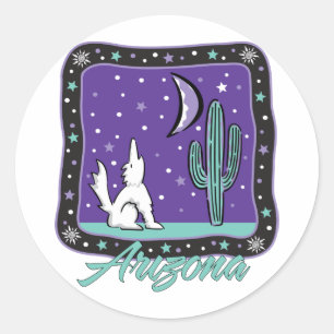 Sticker Rond AZ-Coyote