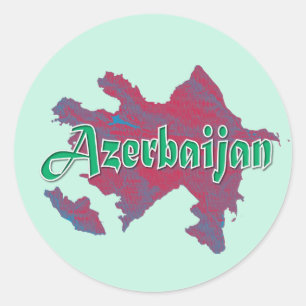 Sticker Rond Azerbaïdjan